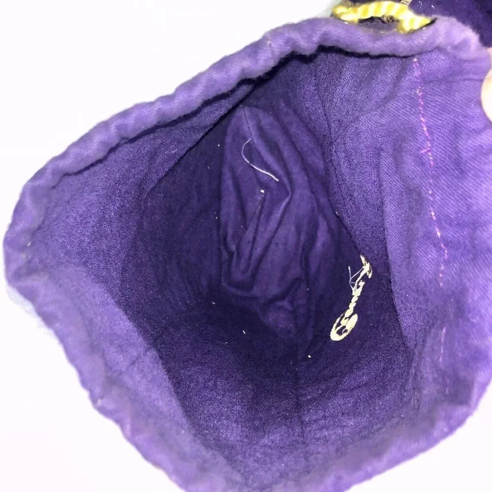 Vintage Crown Royal Light Purple Gold Alcohol Bag Drawstring Lot of 2 10